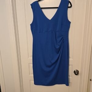 Dorothy Perkins Blue Sleeveless V-Neck Midi Dress